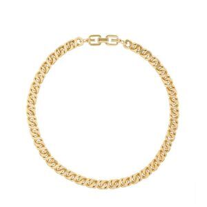 💛 Vintage Givenchy Gold Tone Curb Statement Necklace